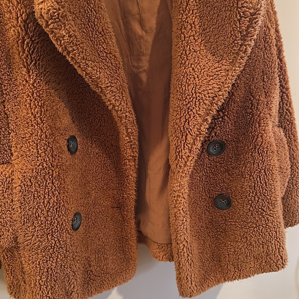 Free People Burnt Orange Oversized
Teddy Coat - Size S - Picture 5 of 6